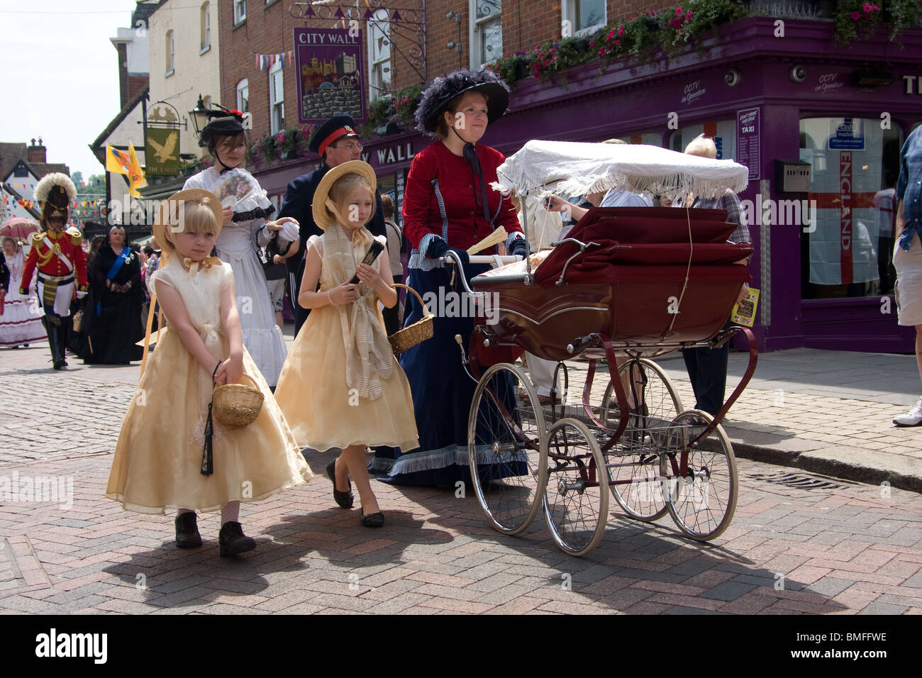 dickens festival victorian  dickensian characters high street rochester kent England UK Europe Stock Photo