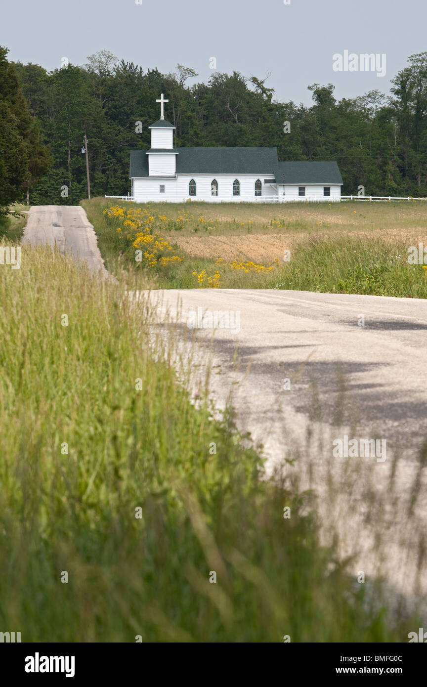 Osgood, Indiana The Cedar Creek Community Church on a country road in