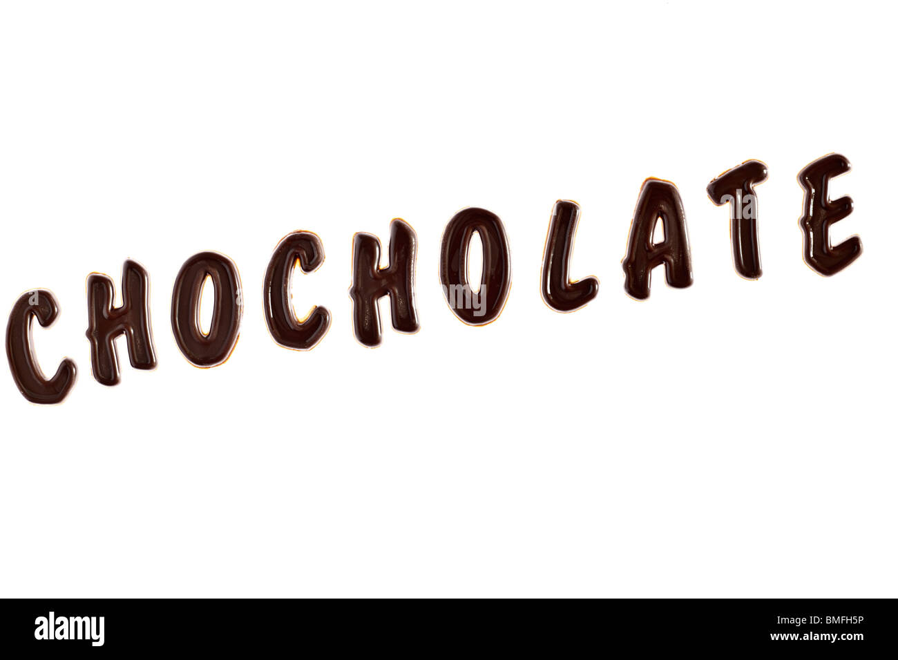 Misspelt chocolate letters Stock Photo
