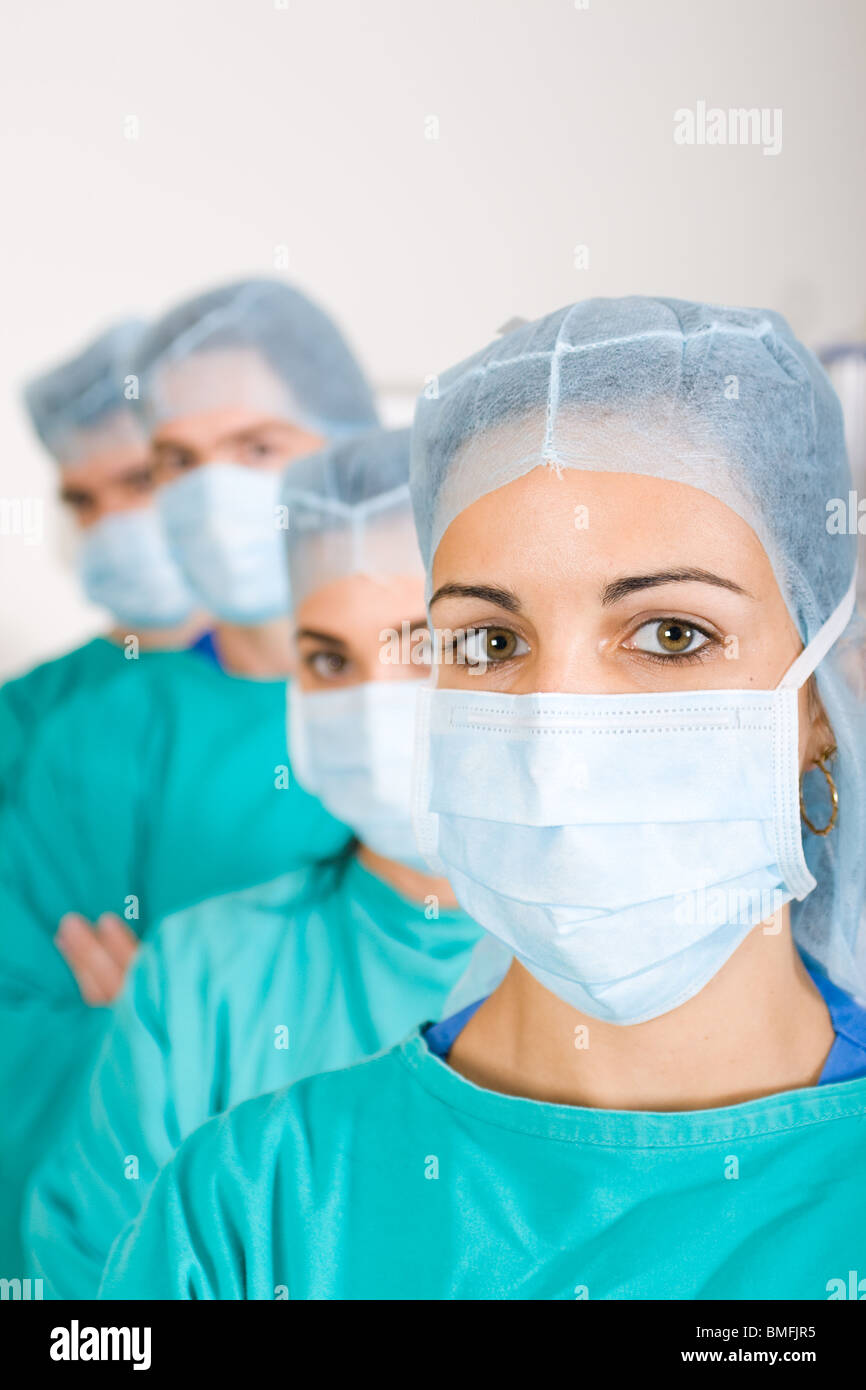 medical professionals with masks Stock Photo Alamy