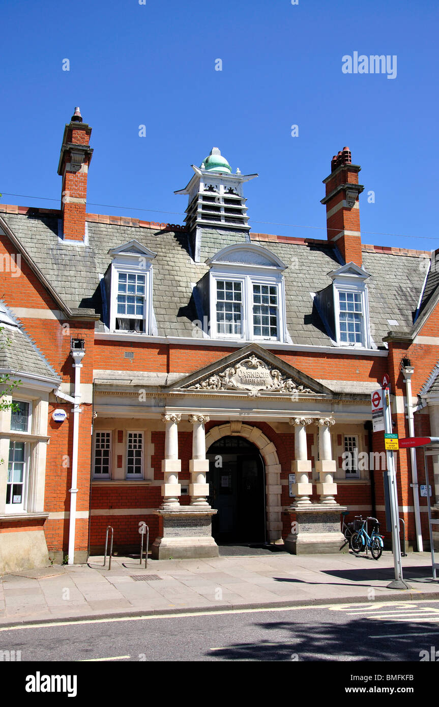 Carnegie Library, Herne Hill Road, Teddington, London Borough of Richmond upon Thames, Greater London, England, United Kingdom Stock Photo