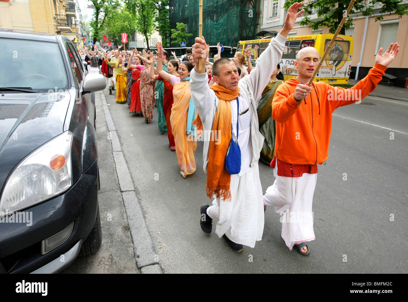 Hare Krishna Followers Singings March Editorial Photo - Image of