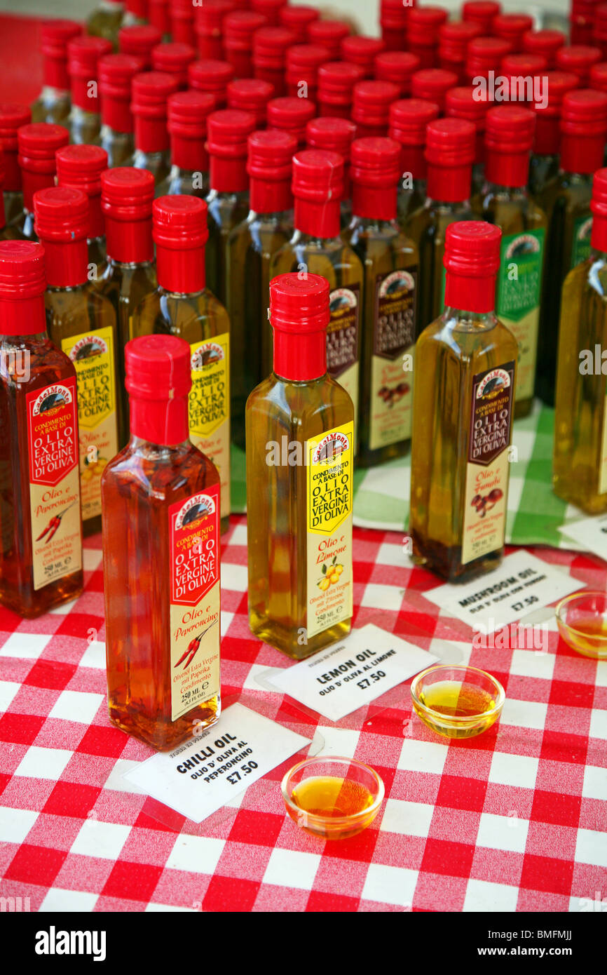 Italian Market weekend held in South Street, Dorchester. With stalls selling authentic products direct from Italian producers Stock Photo