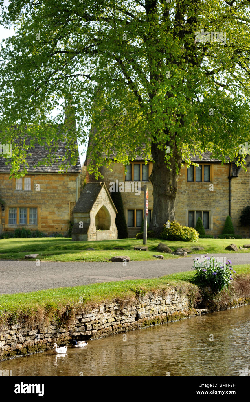 The Cotswold village of Lower Slaughter, Gloucestershire UK Stock Photo