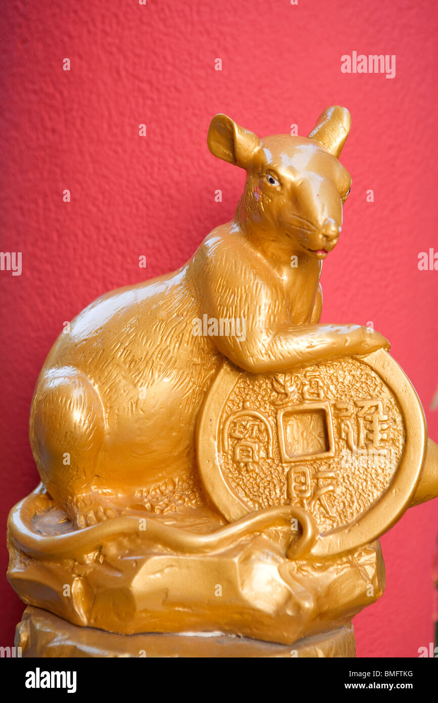Chinese zodiac Rat statue, Ten Thousand Buddhas Monastery, Sha Tin