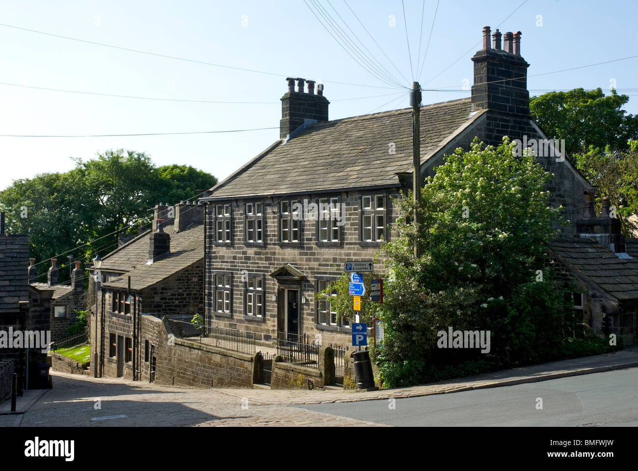 House in Heptonstall, Calderdale, West Yorkshire, England UK Stock