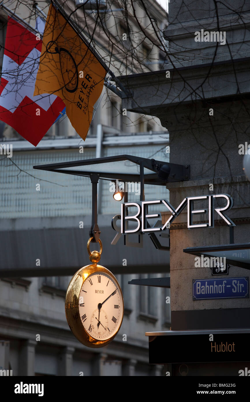 Beyer clock shop in Zurich Stock Photo Alamy