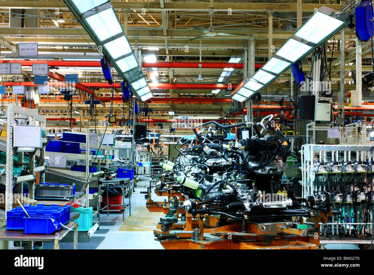 Assembly line at First Automobile Works, Changchun, Jilin Province, China Stock Photo