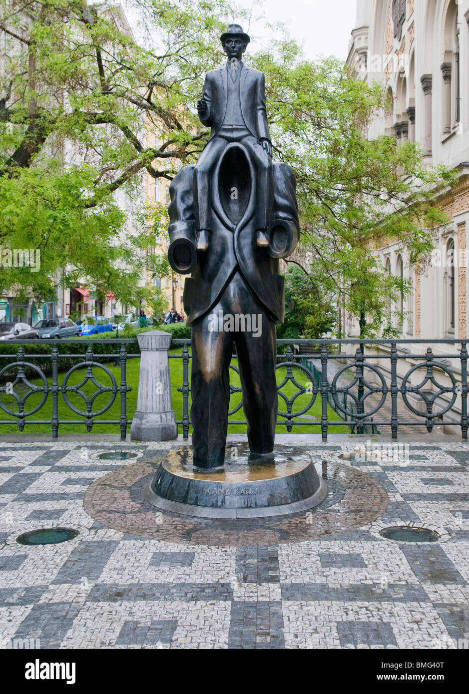 Statue of Franz Kafka ,Prague, Republic Czech Stock Photo Alamy