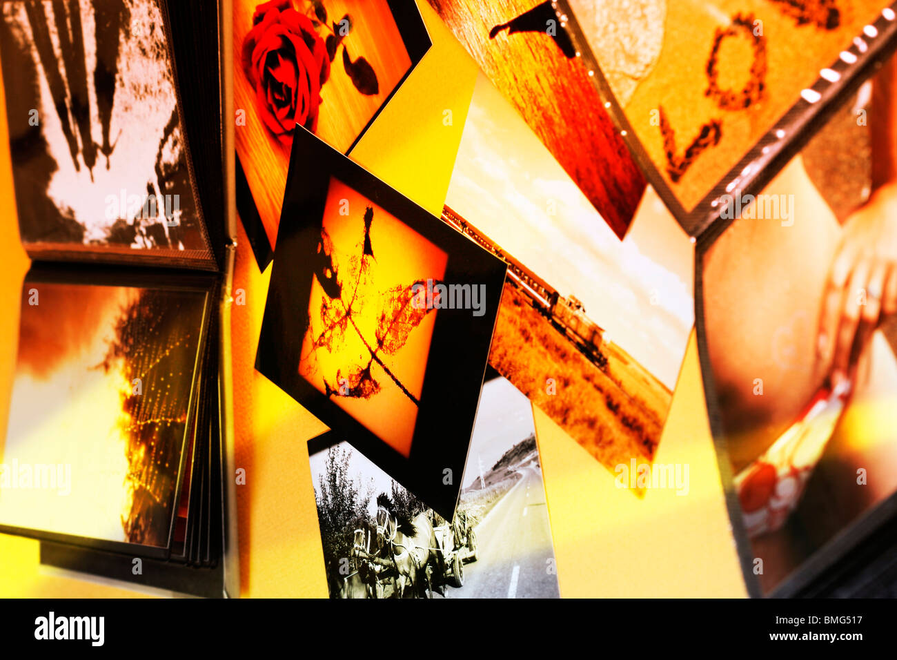 Close-up of opened photo album Stock Photo - Alamy