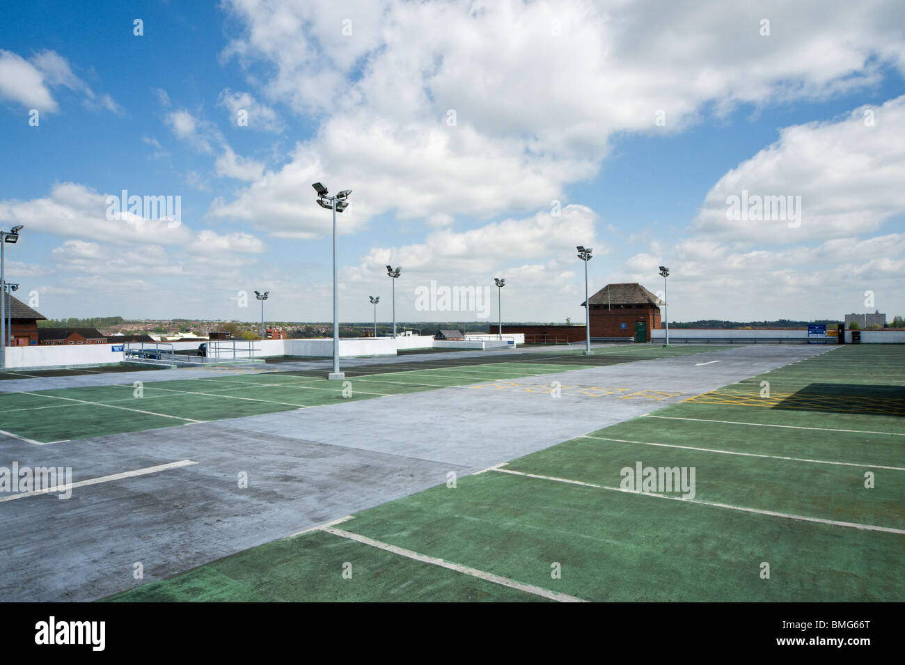 Empty multi-story car park, Rugby, UK Stock Photo