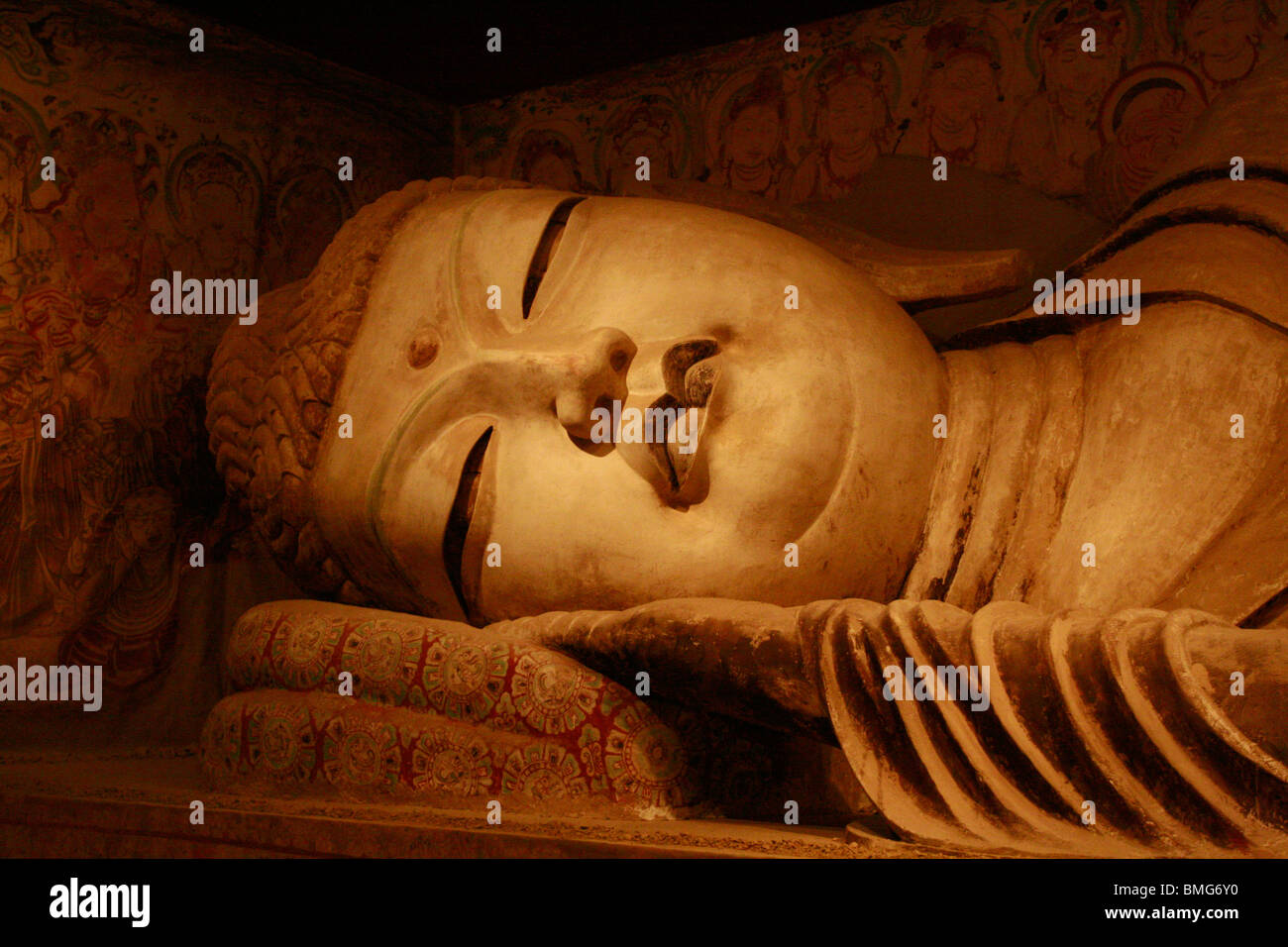 Reclining Buddha statue, Dunhuang Mogao Grottoes Exhibition, National