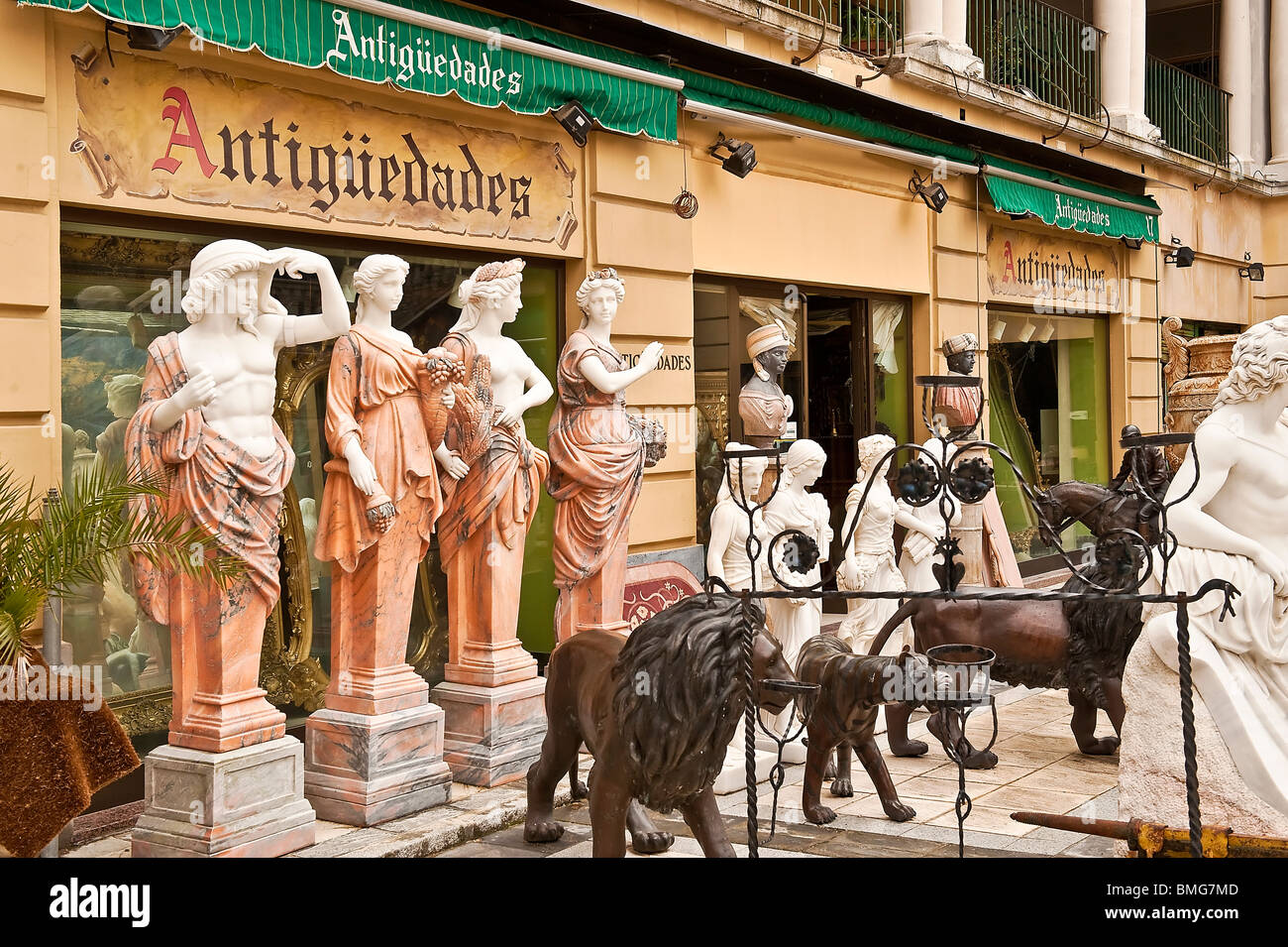 Antique store, Madrid, Spain Stock Photo