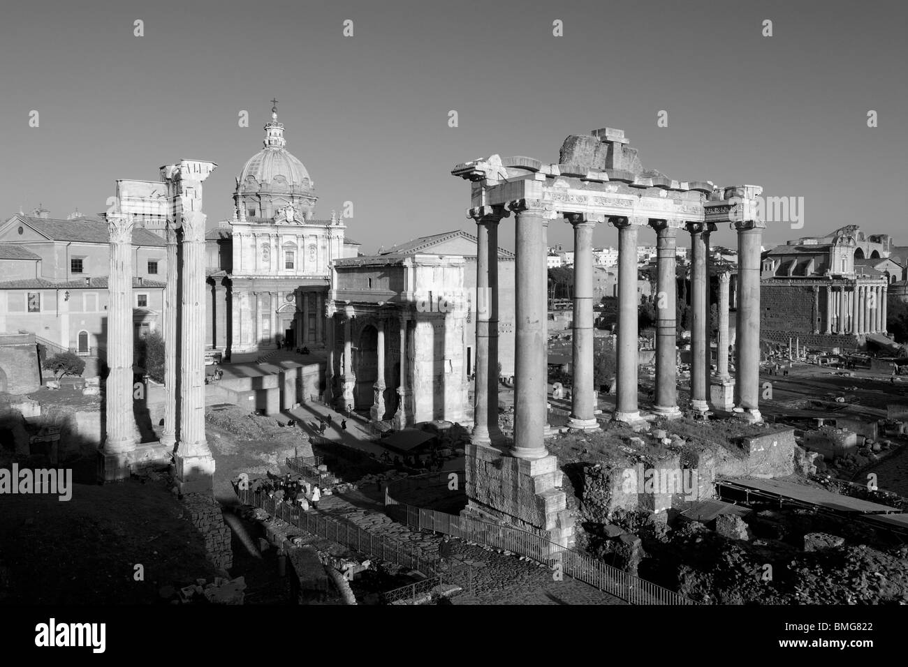 Roman ruins in rome Black and White Stock Photos & Images - Alamy