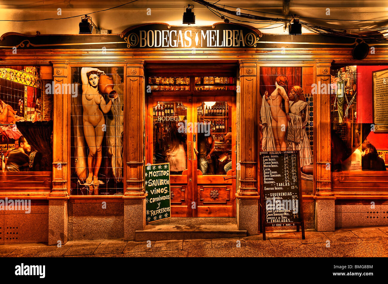 Bodegas Melibea bar and tapas, Madrid, Spain Stock Photo