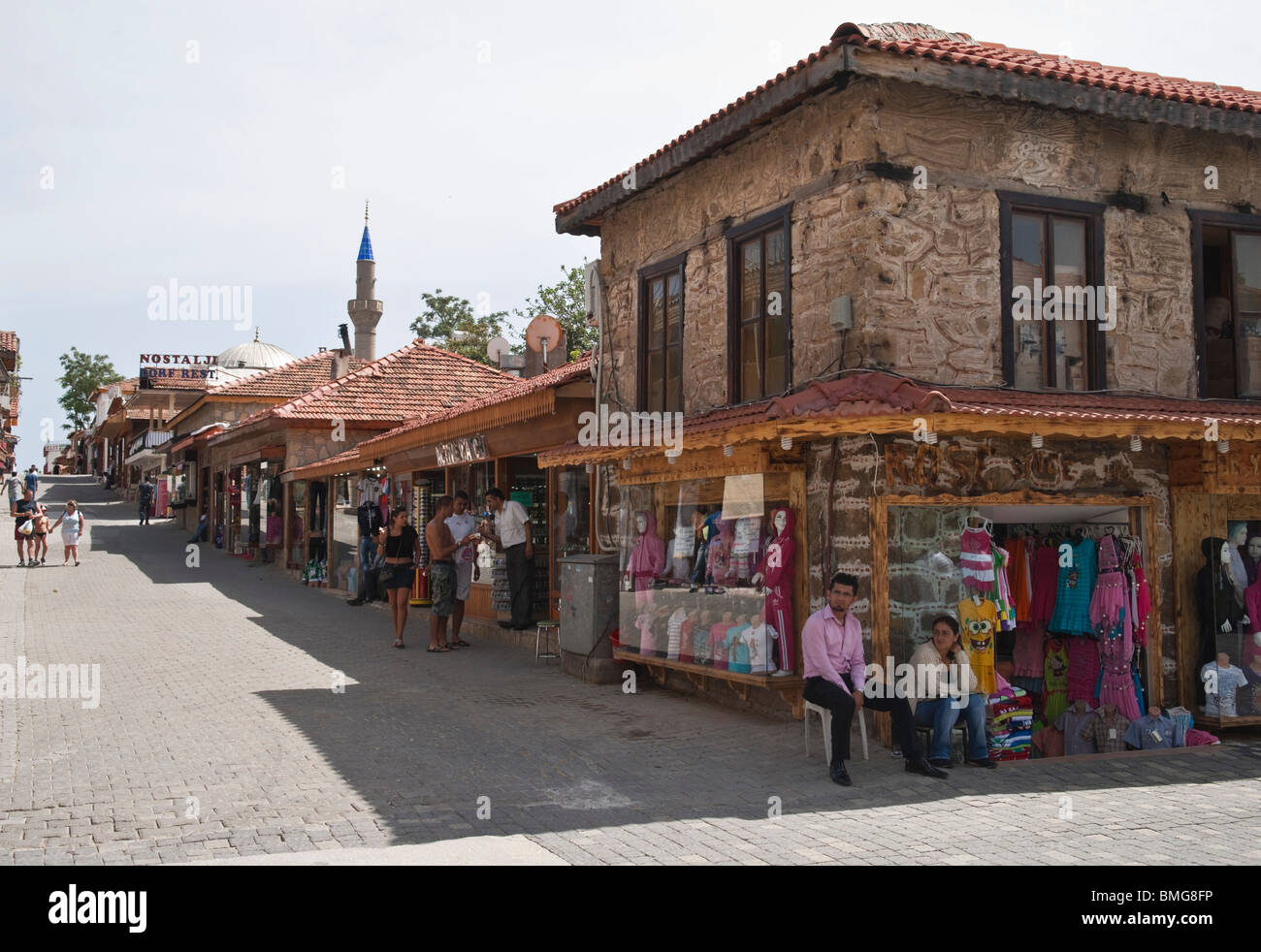 Turkey Antalya - Side, the main street Stock Photo