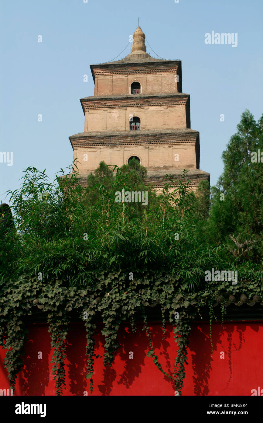 Big Goose Pagoda, Da Ci'en Temple, Xi'An, Shaanxi Province, China Stock Photo
