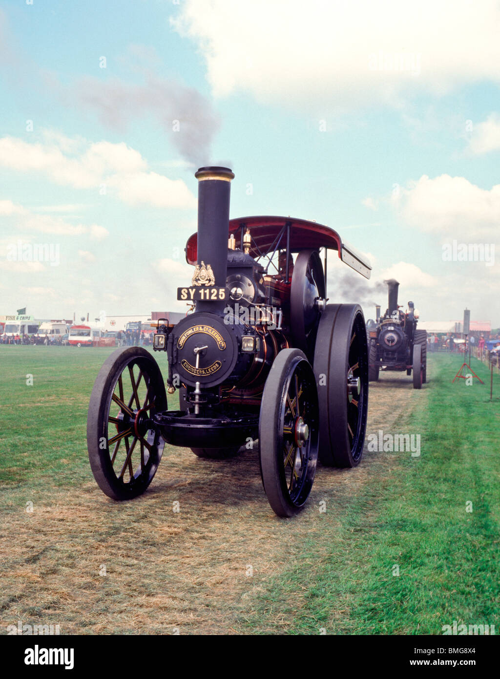 Steam engine and drivers Stock Photo Alamy