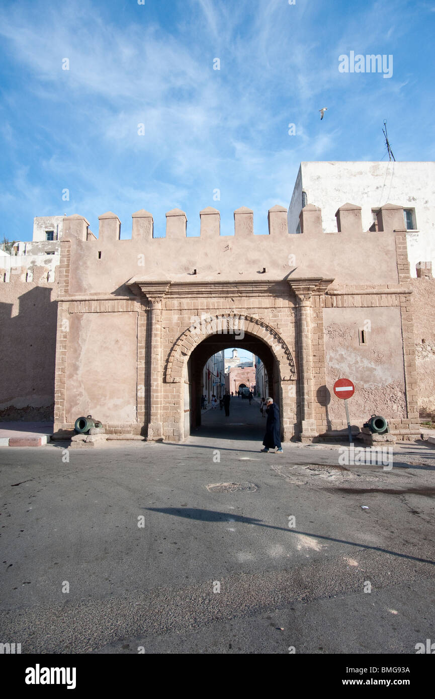 Bab Sba, entrance to Medina in Essaouira Stock Photo