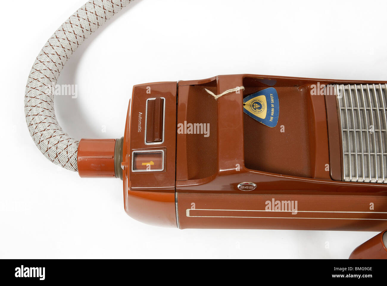 Detail from 1979 Electrolux Z345 vacuum at Britain's only museum of vacuum cleaners at Eastwood, Nr. Nottingham Stock Photo