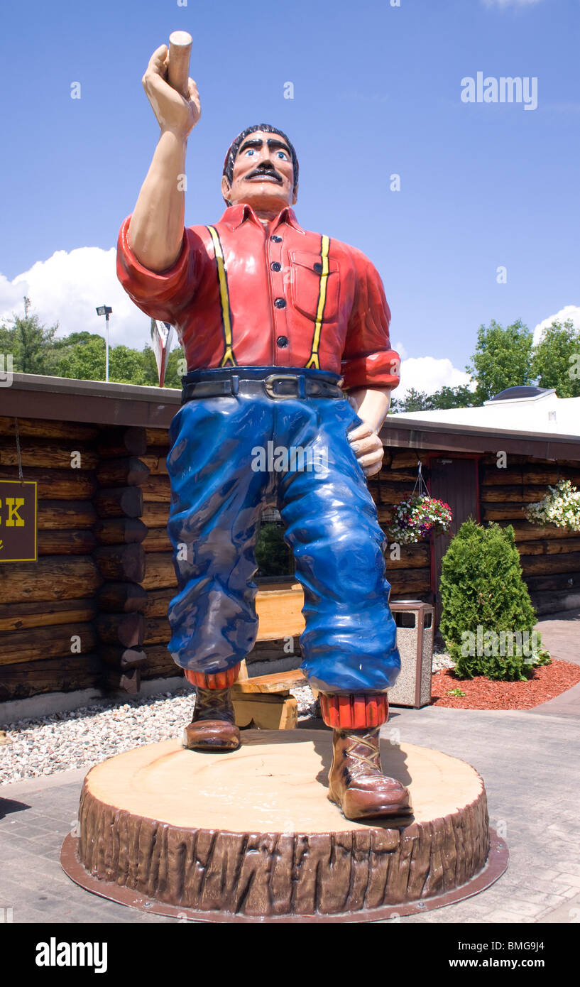 Paul Bunyan Lumberjack Meals at a restaurant in Wisconsin Dells Stock