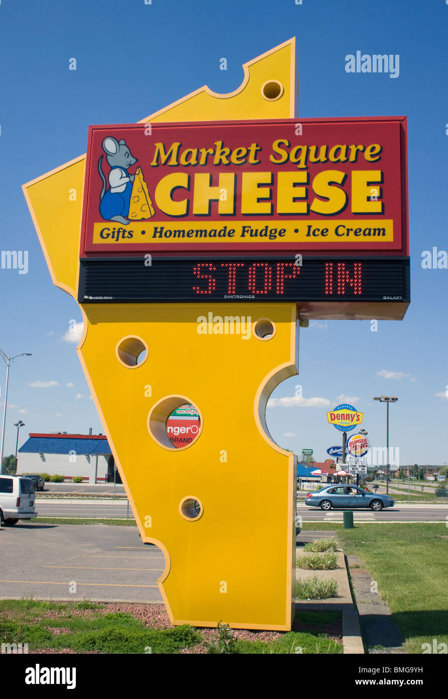 Cheese sign at a store in Wisconsin Dells Stock Photo