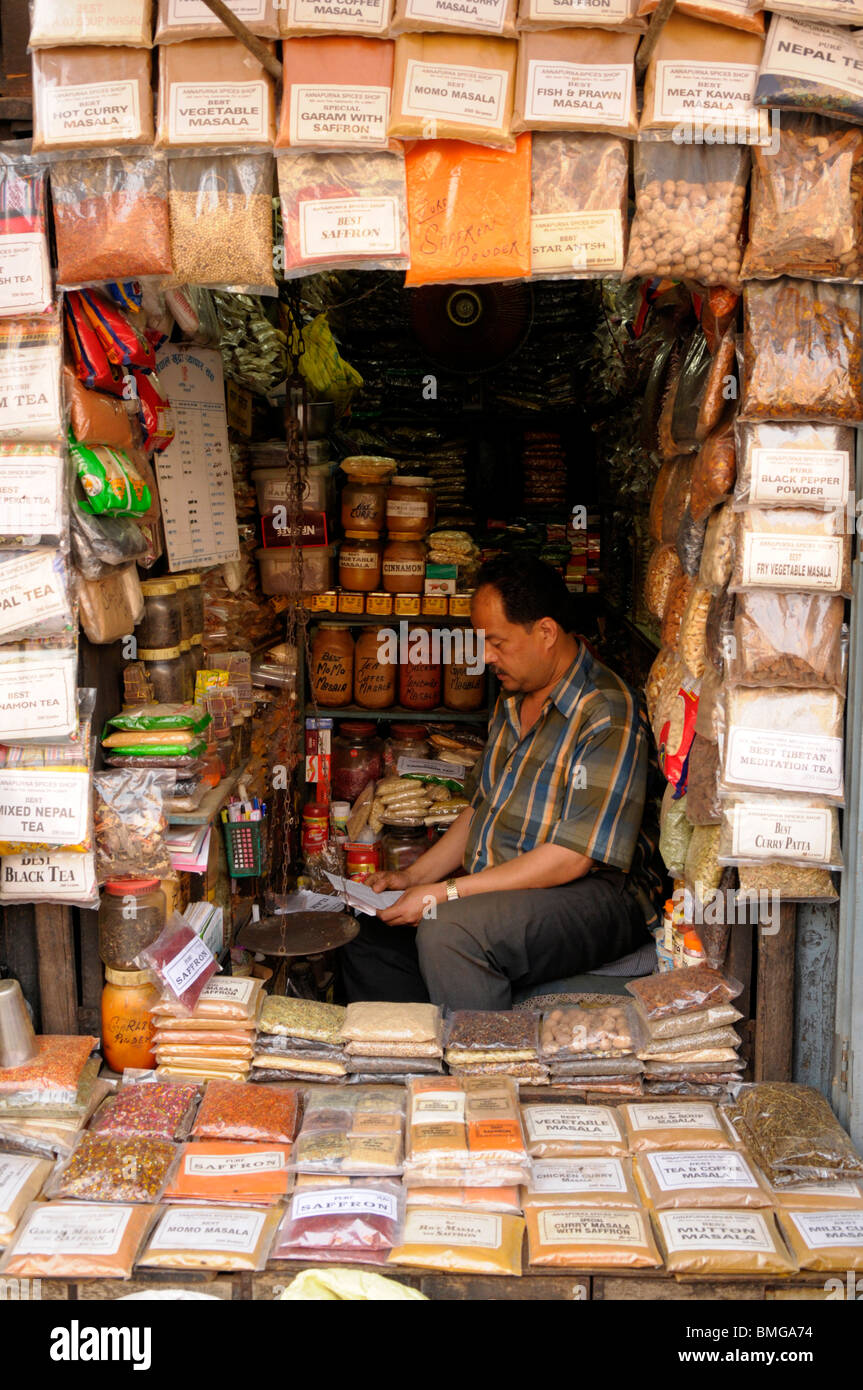 herb and spice shops , hole in the wall outlets near the ganesh shrine