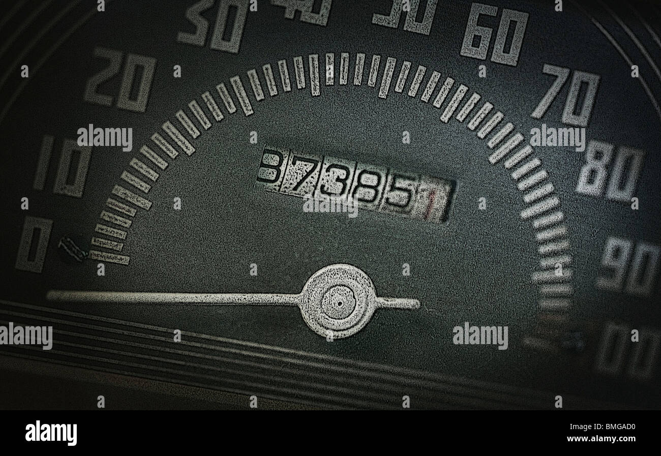 An Old Speedometer Stock Photo Alamy