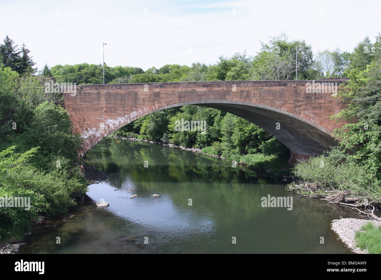 Bridge over River Clyde Kirkfieldbank South Lanarkshire Scotland June