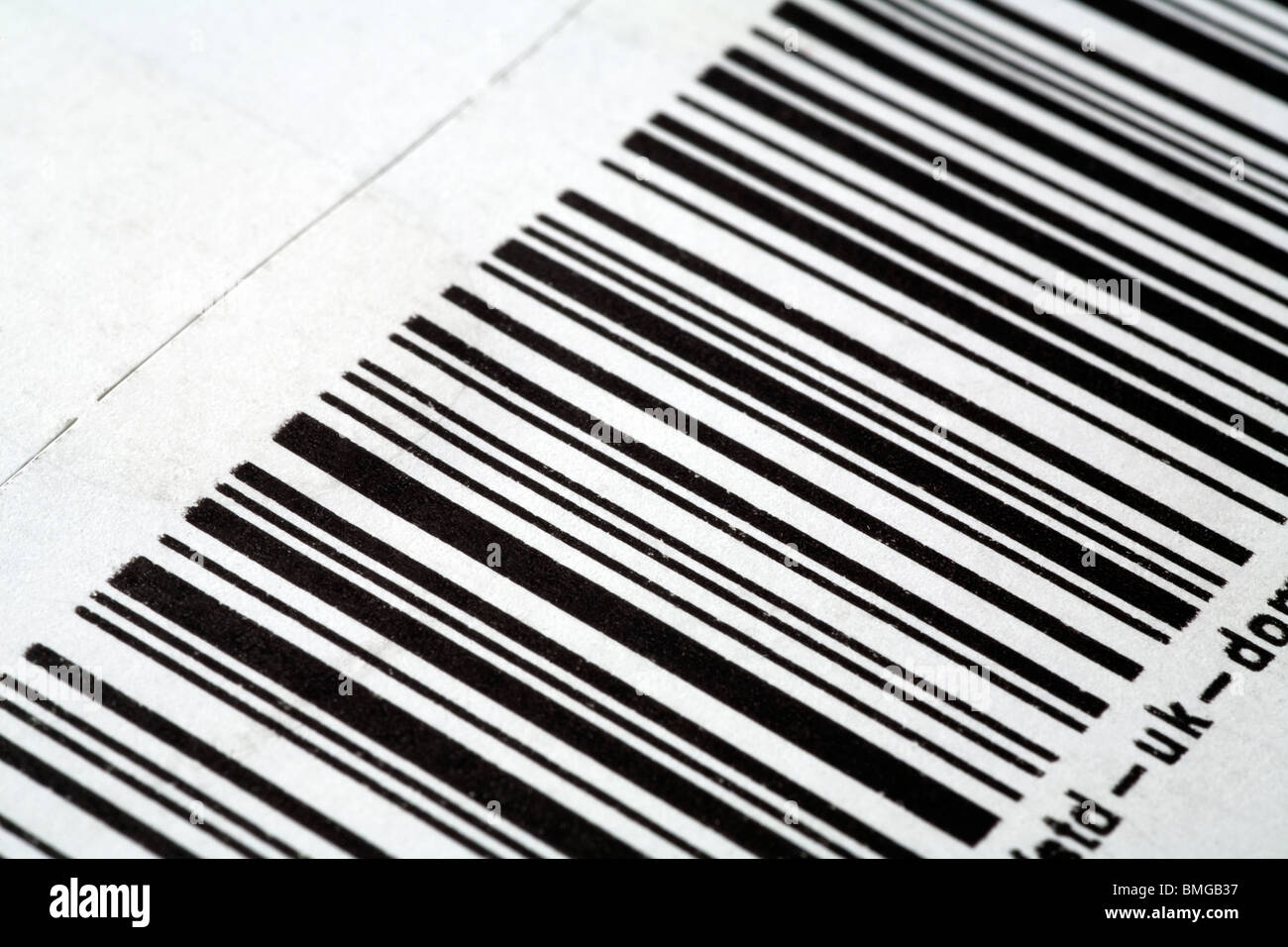 Macro or close up image of a bar code Stock Photo
