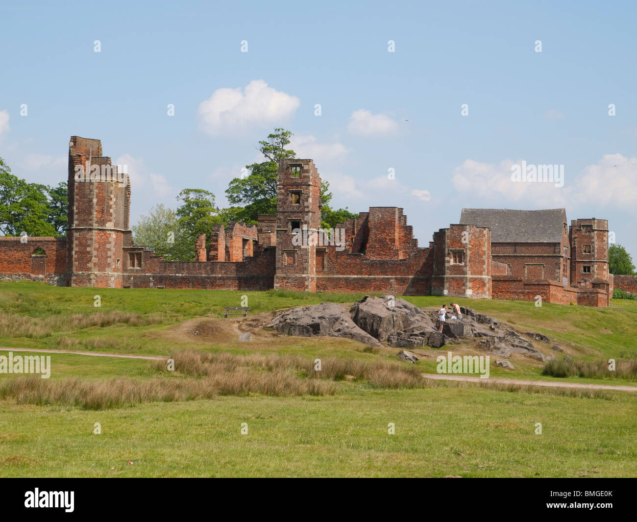 The ruins of Bradgate House in Bradgate Park Leicestershire, England UK