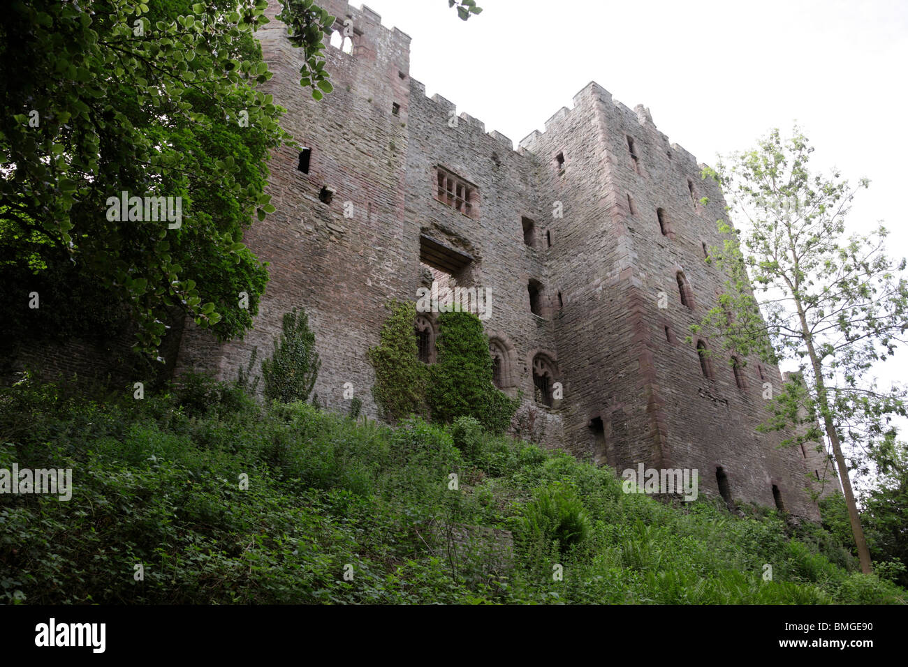 Ludlow Castle a medieval ruined castle home to major festivals throughout the year Ludlow Shropshire UK Stock Photo