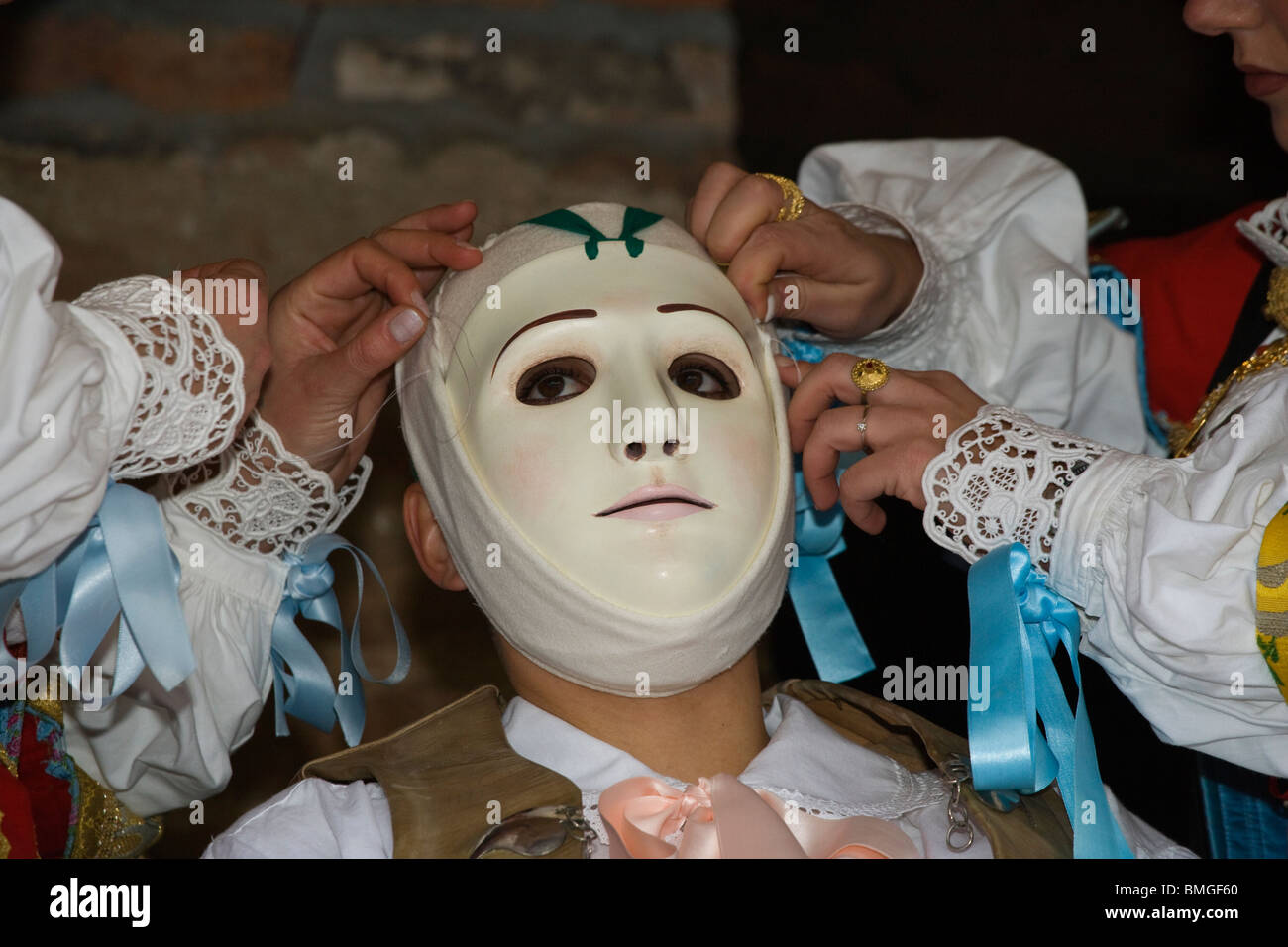 Sartiglia Vestizione Oristano Sardinia Italy Sard Stock Photo