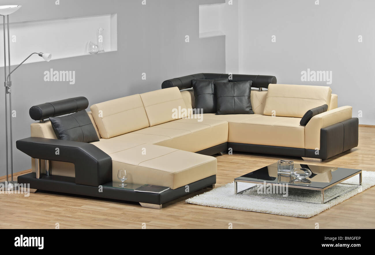 A view of an interior of modern apartment Stock Photo