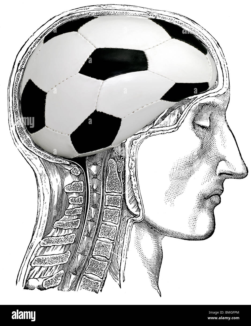 Soccer in mind Stock Photo