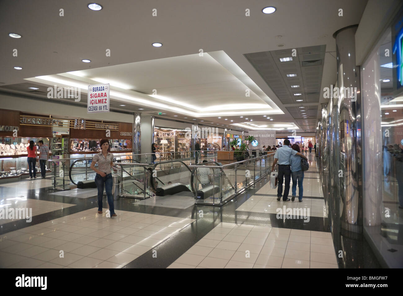 Turkey Antalya - inside Migros shopping mall Stock Photo