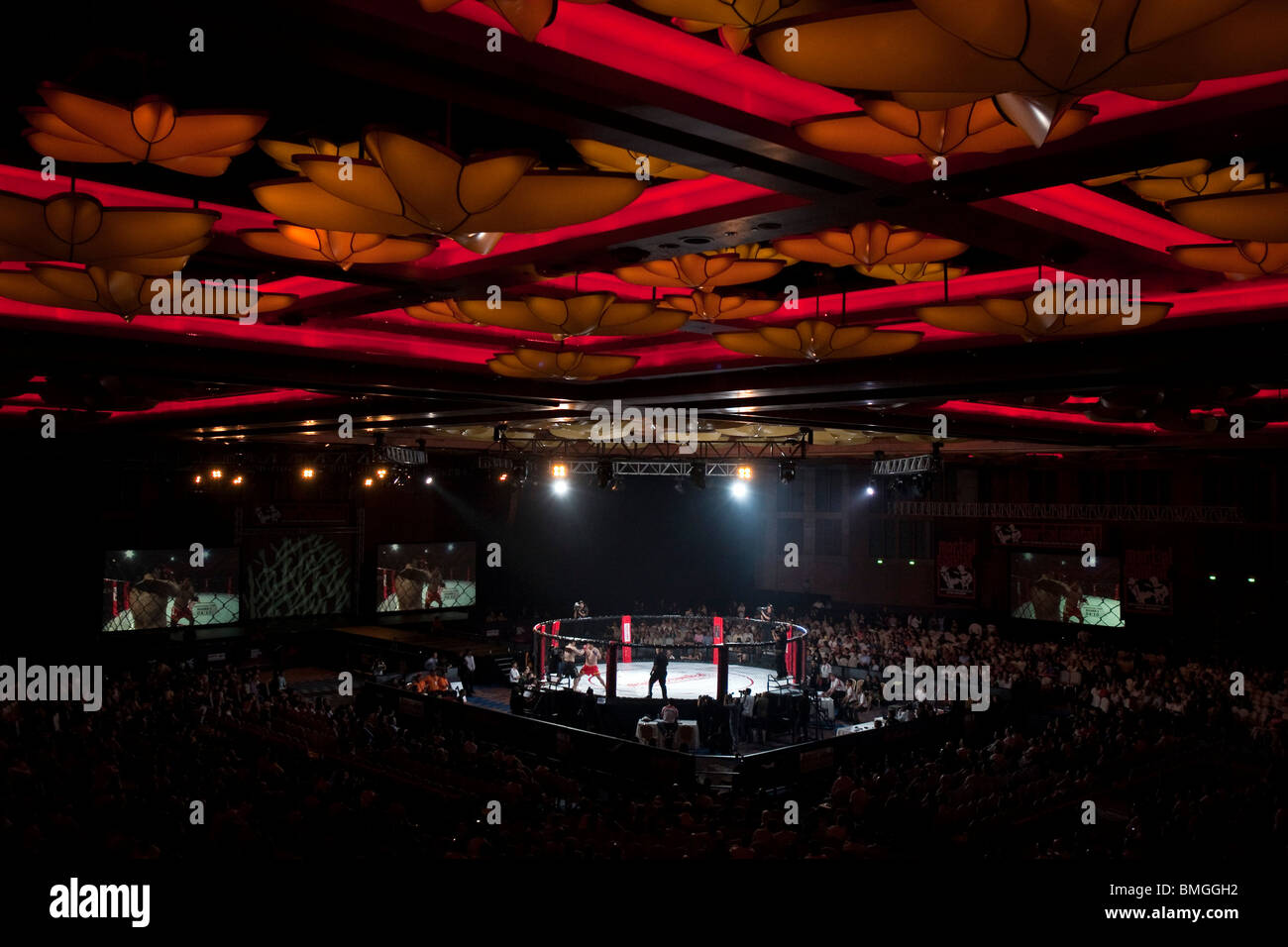 Fighters take part in the Martial Combat mixed martial arts event at