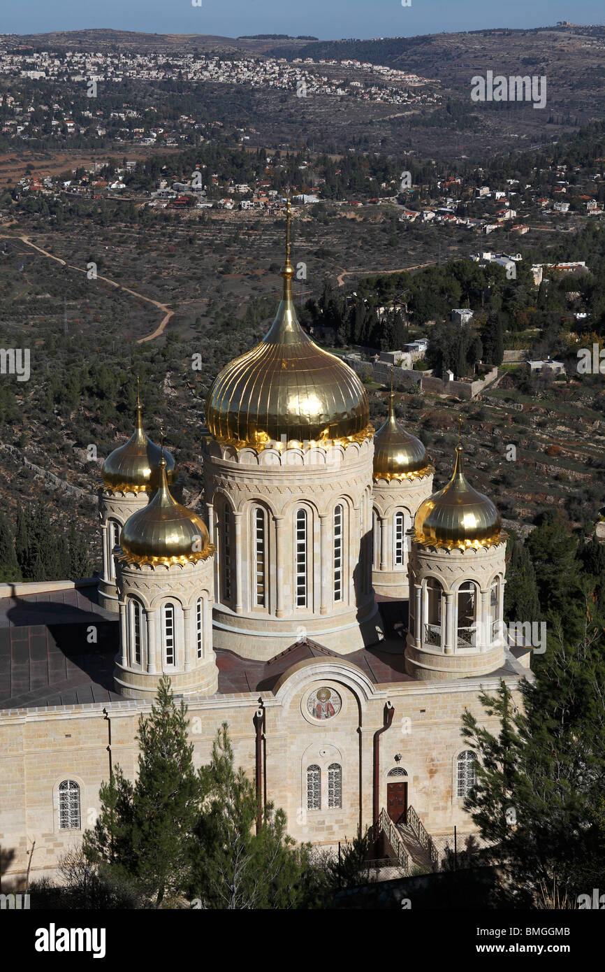 Jerusalem,Israel,Ein Karem,Russian Gornenskiy (Gorny) Monastery,church of all Russian Saints Stock Photo