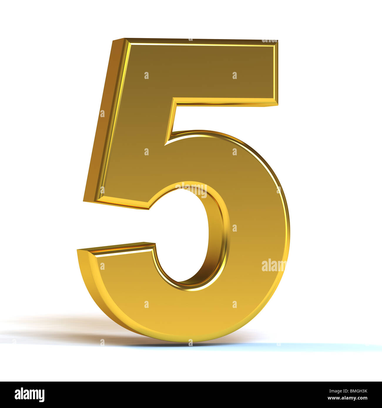 The Number 5 - Gold Stock Photo - Alamy