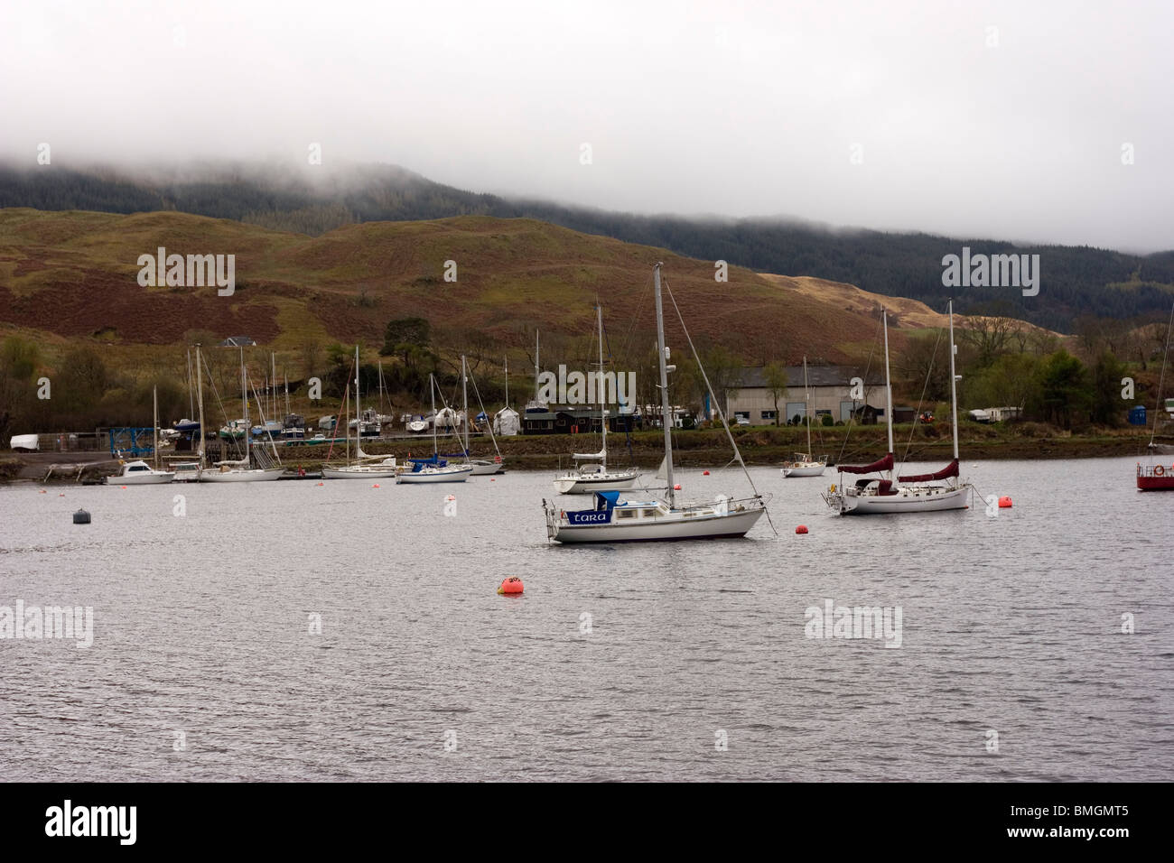 Kilmelford Yacht Haven on Loch Melfort Argyll Scotland Stock Photo