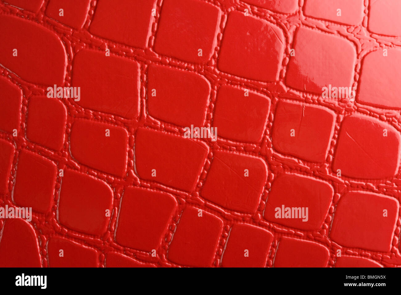 Red Leather Texture close up Stock Photo