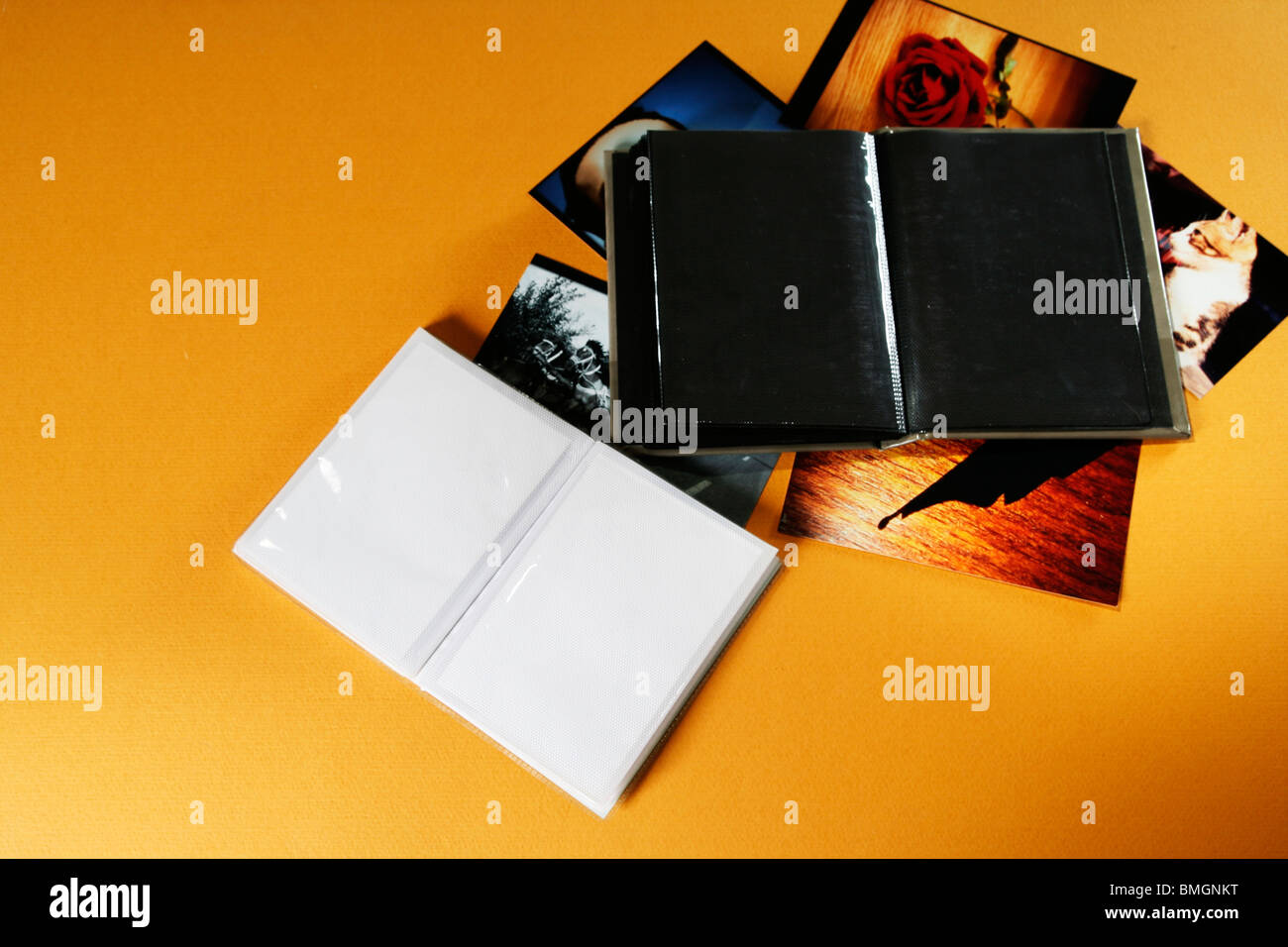 Opened empty photo album with copy space Stock Photo Alamy