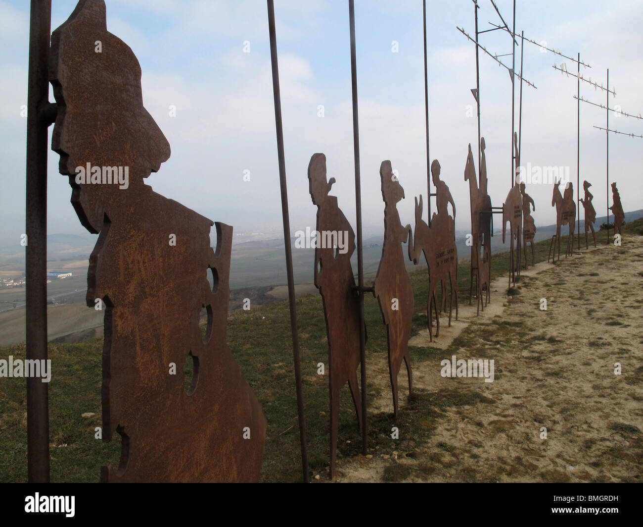 Monumento al Peregrino. Alto del Perdón. Navarra España CAMINO DE