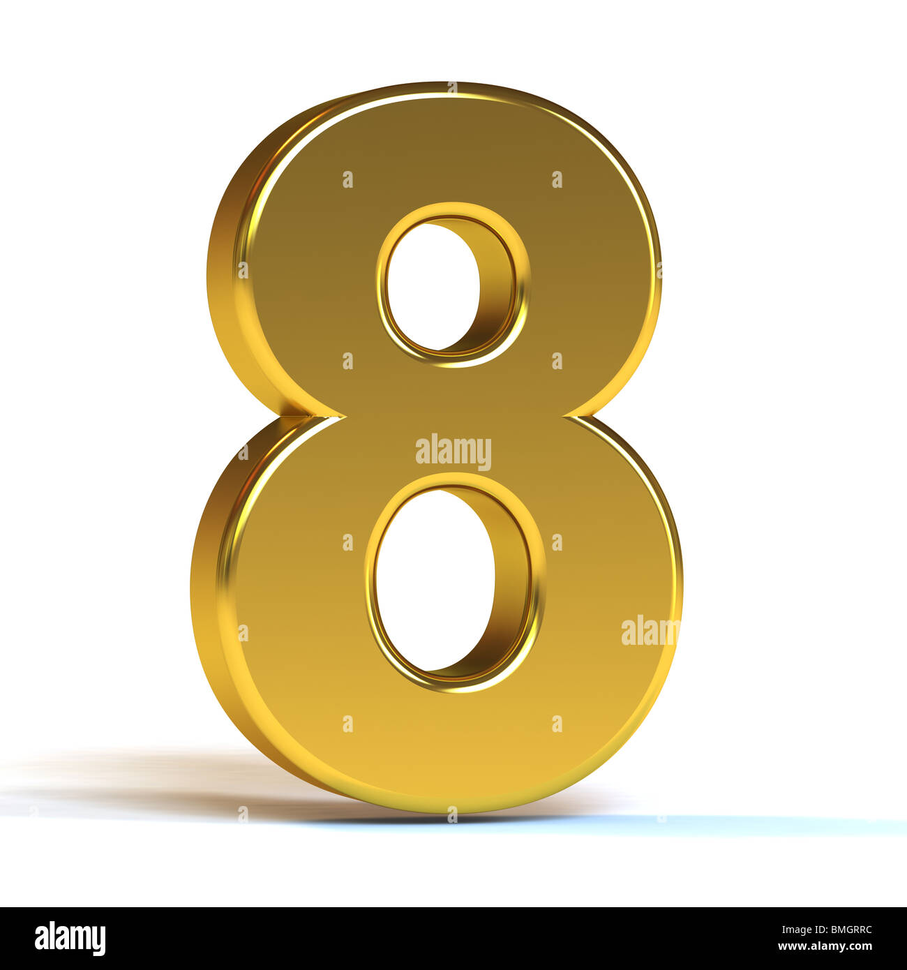 The Number 8 Gold Stock Photo Alamy