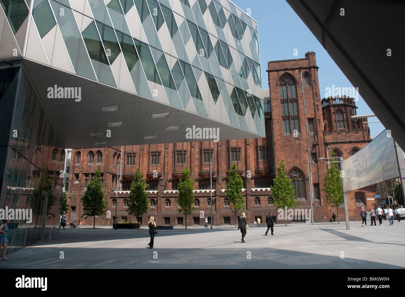Contemporary architecture of Spinningfields against the backdrop of The ...