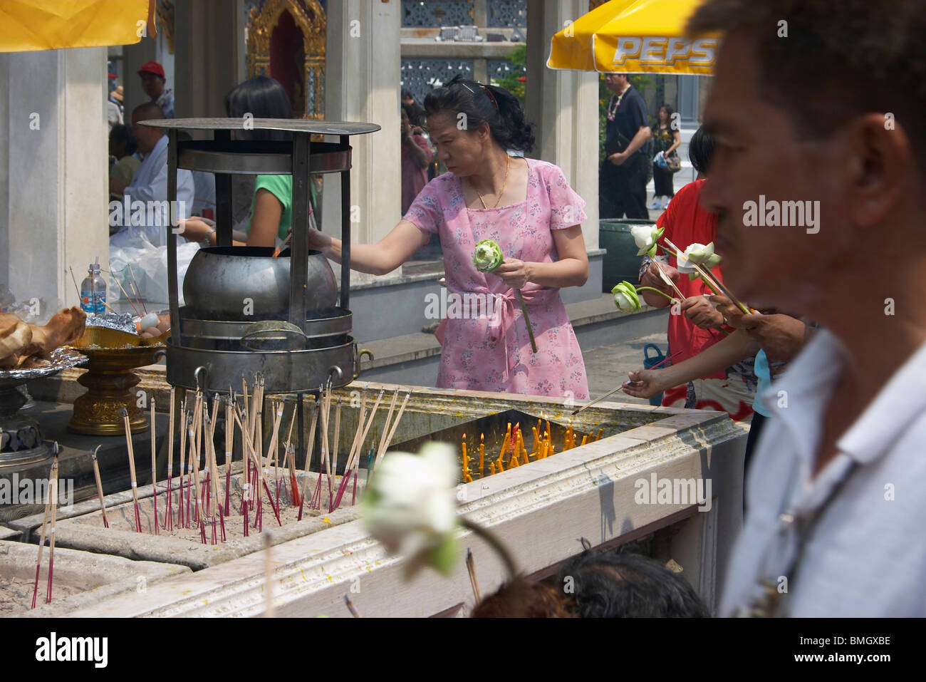 Female women woman incense sticks hi-res stock photography and images ...