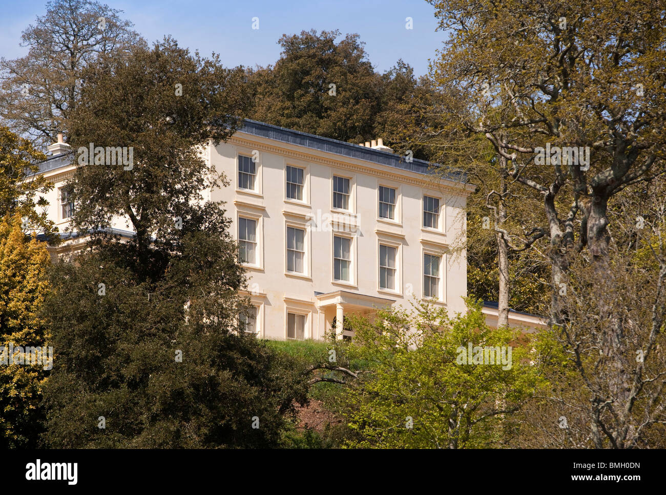 UK, England, Devon, Greenway House Agatha Christie’s holiday home overlooking, River Dart Stock Photo