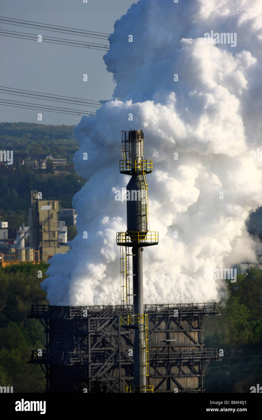 Industrial chimney, pollution, smoke Stock Photo Alamy