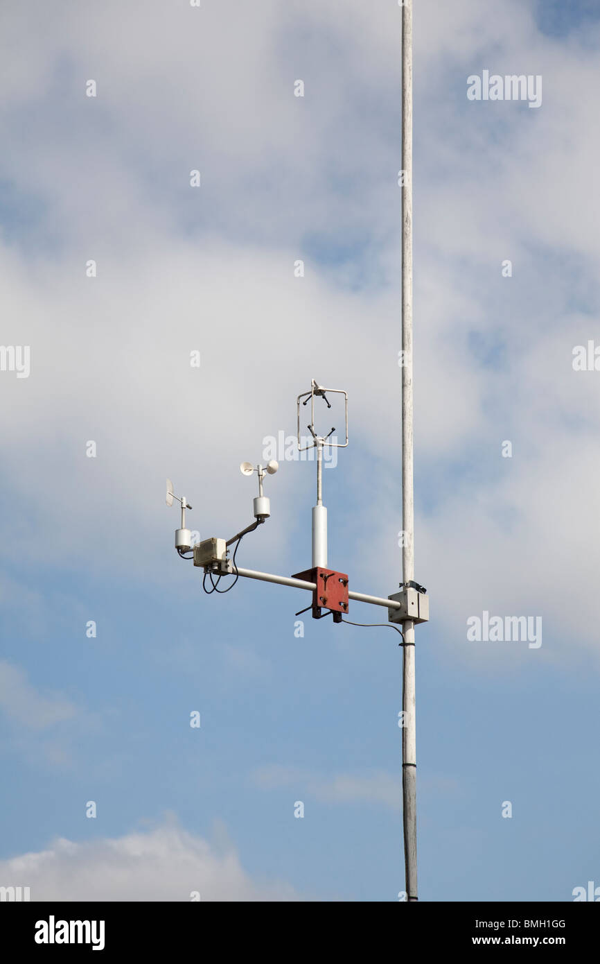 Closeup of the weather monitoring equipment fixed to the Clifton