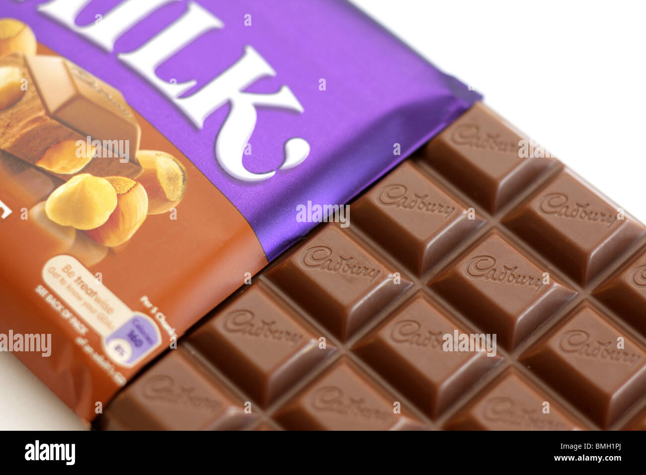 Dairy Milk Whole Nut Chocolate Bar Stock Photo Alamy